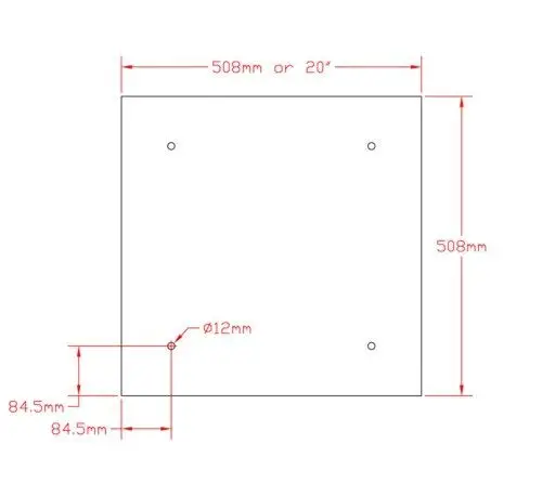 Силиконовый нагреватель для 3D принтера Creality 508x508 мм 120 В 1300 Вт с отверстиями