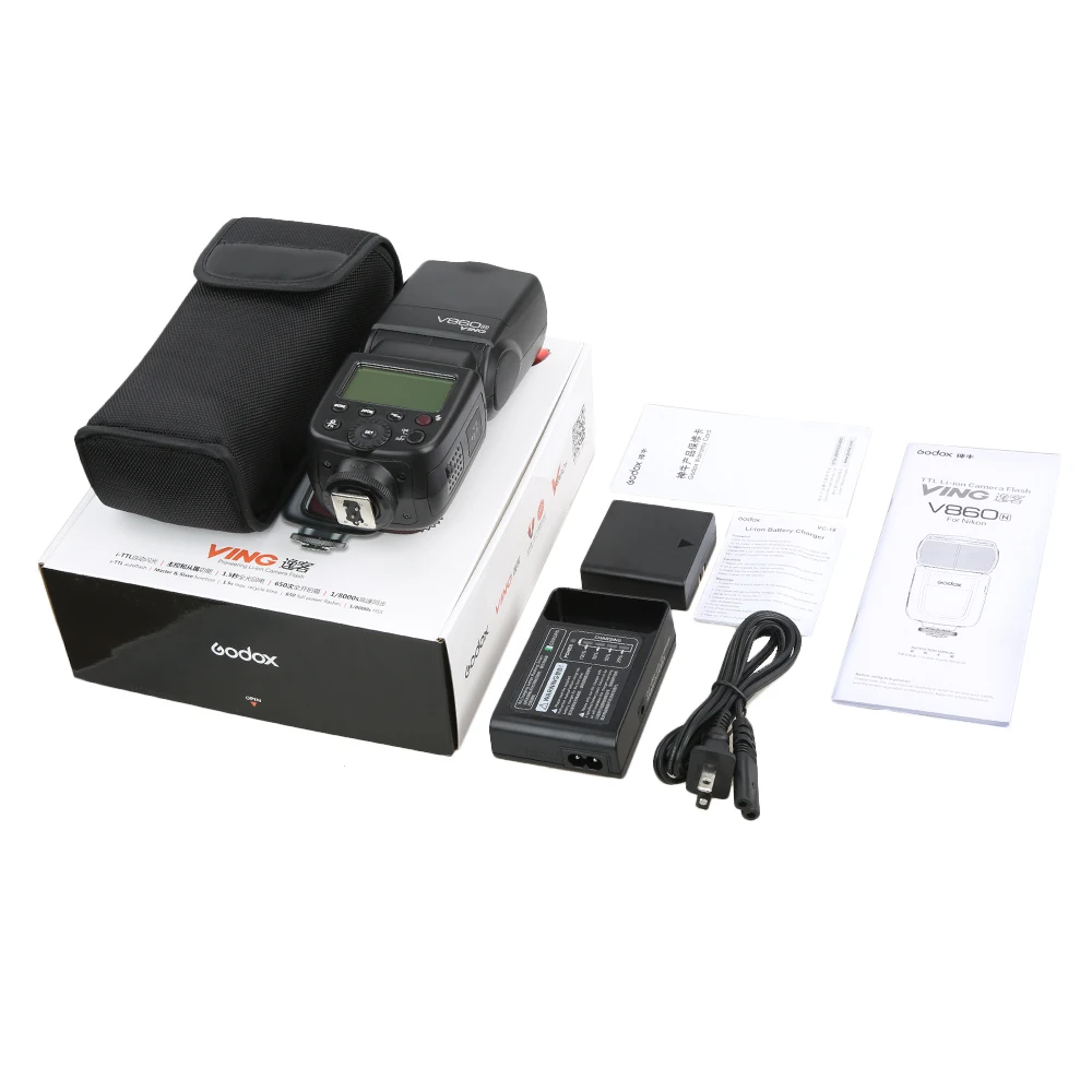 Godox VING V860N E TTL Li Ion высокоскоростная Вспышка 1/8000s + триггер для вспышки Nikon D800 D90 D7100