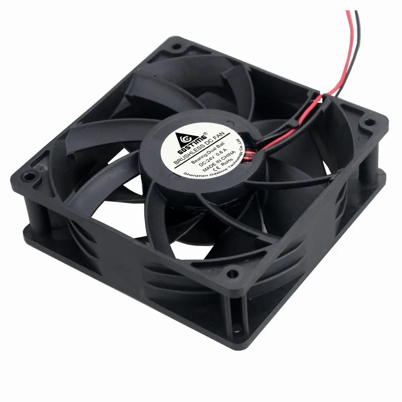 Gdstime 10 шт. 120x120x38 мм шариковый подшипник DC 24 В высокая скорость давления 12 см