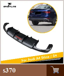 Для AUDI A4 B9 Sline S4 2 шт. передняя противотуманная фара из углеродного волокна разветвители воздуха отделка вентиляционных отверстий Canards