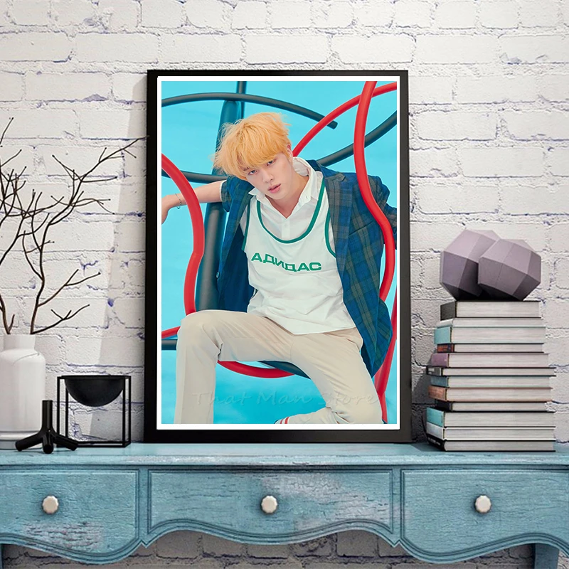 Мода Bangtan мальчики Ablum любовь себя ответ плакат вентиляторы подарок Канцелярский набор белый картон плакат - Цвет: Зеленый