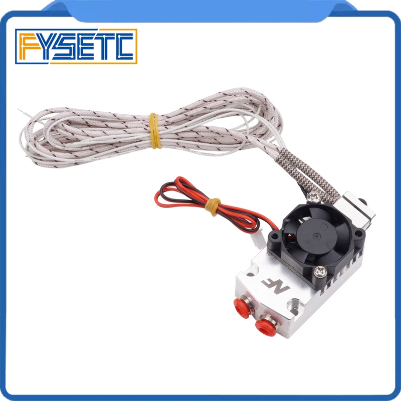 

3D Printer Parts NF TC-01 Multi-color Extruder 2 In 1 Out Hotend Dual Color Switching Hotend Kit For 0.4mm 1.75m With Fan