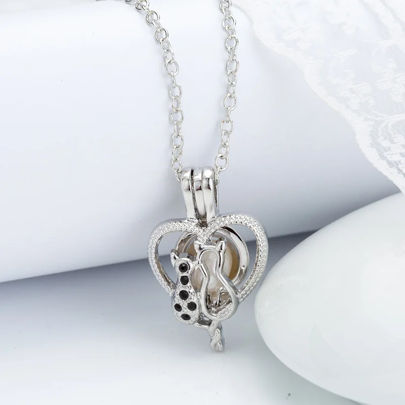 Couple Pearl Cage Jewelry Findings Locket Pendant Essential Oil Diffuser For Oyster Women Men | Украшения и аксессуары