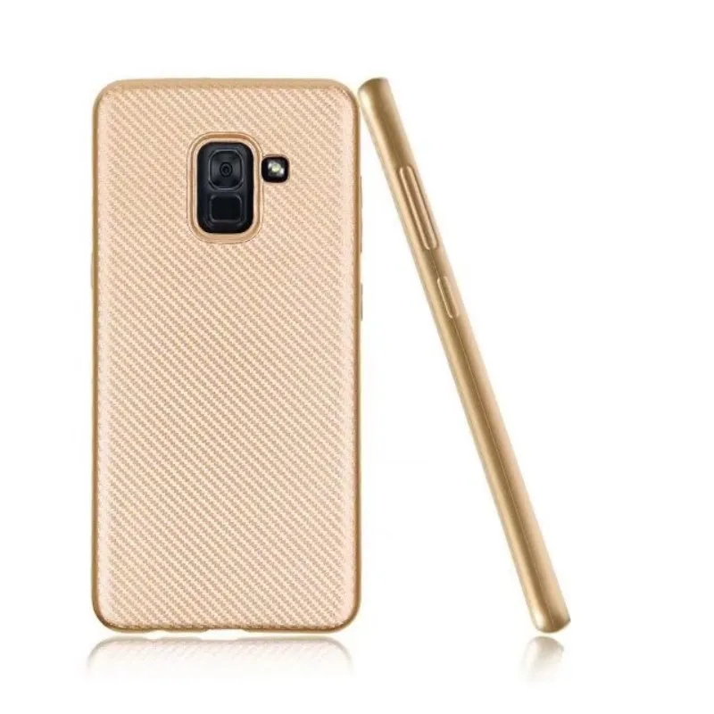 Чехол для samsung Galaxy A8 2018 плюс чехол противоударный мягкий из углеродного волокна