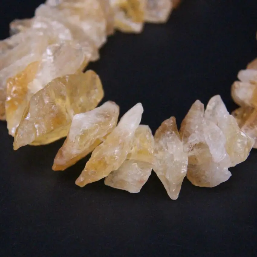 15 5 дюйма/нитка большого размера необработанные цитрины искусственные бусины