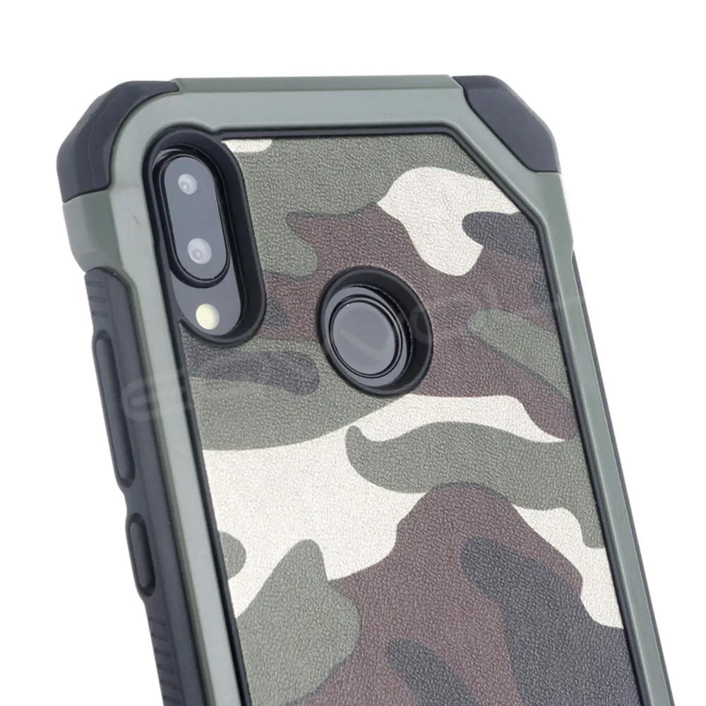 Eqvvol Three In One Army Green Camouflage Fashion Case For Huawei P20 P10 P9 P8 Lite Plus Soft TPU Silicon Phone Cases Cover | Мобильные