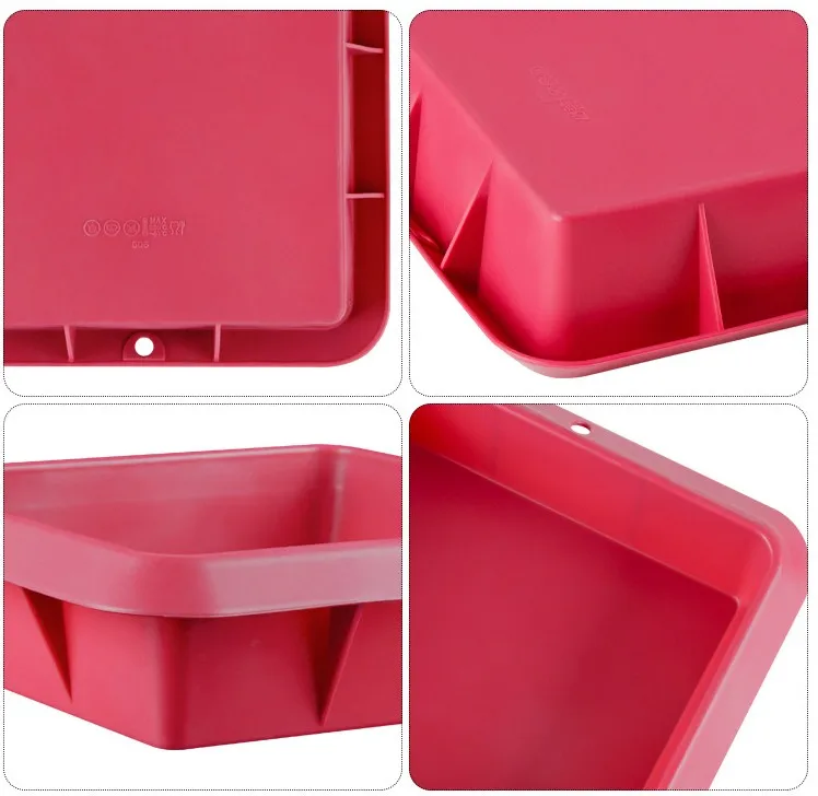 Пищевая силиконовая форма квадратной формы антипригарная для торта мусса