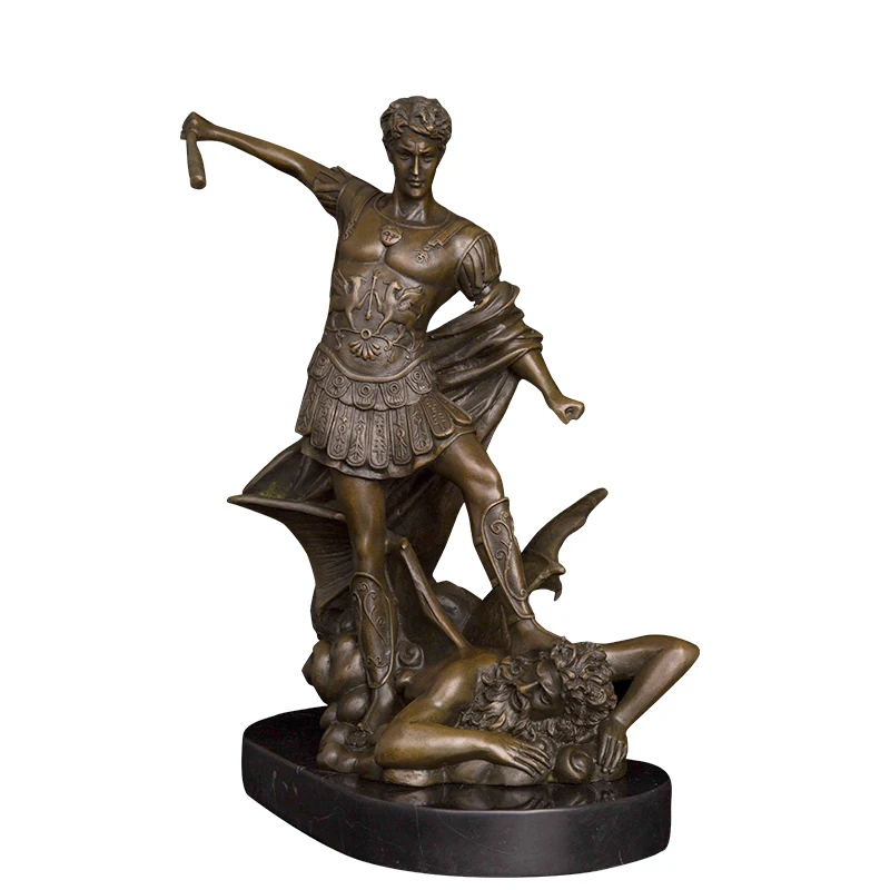 

ArtsHom DS-061 Bronze Classical Statue Bronze man Sculpture Greek mythology with stick statue sculpture for home decoration