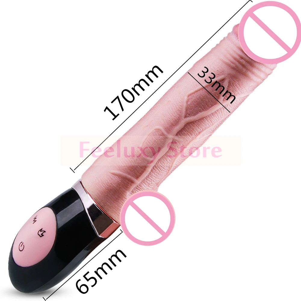 Фаллоимитатор с подогревом Вибратор G Spot секс игрушки для Женский мастурбатор