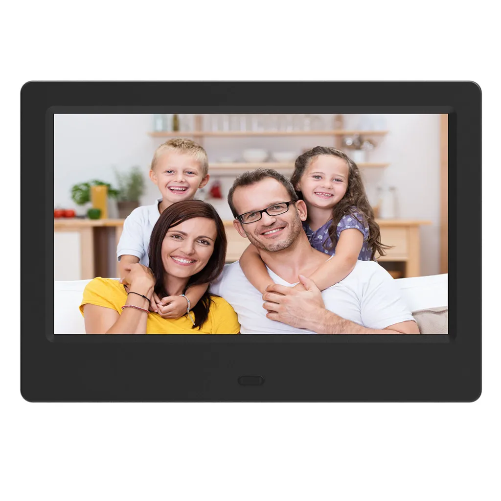 7 дюймов HD lcd Цифровая фоторамка с будильником слайд-шоу MP3/MP4 плеер ультра-тонкий портативный ЖК-экран свадебное фото цифровой
