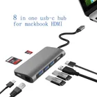 Док-станция для ноутбука USB C, USB 3,0 HDMI RJ45 Gigabit PD Fealushon для MacBook Samsung Galaxy S9 S8  S8 + док-станция Type C