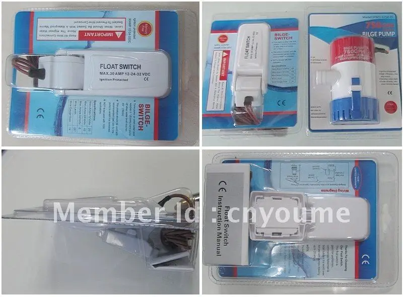 Откачивающий насос с Поплавковым выключателем 12 Вольт лодка байдарка или