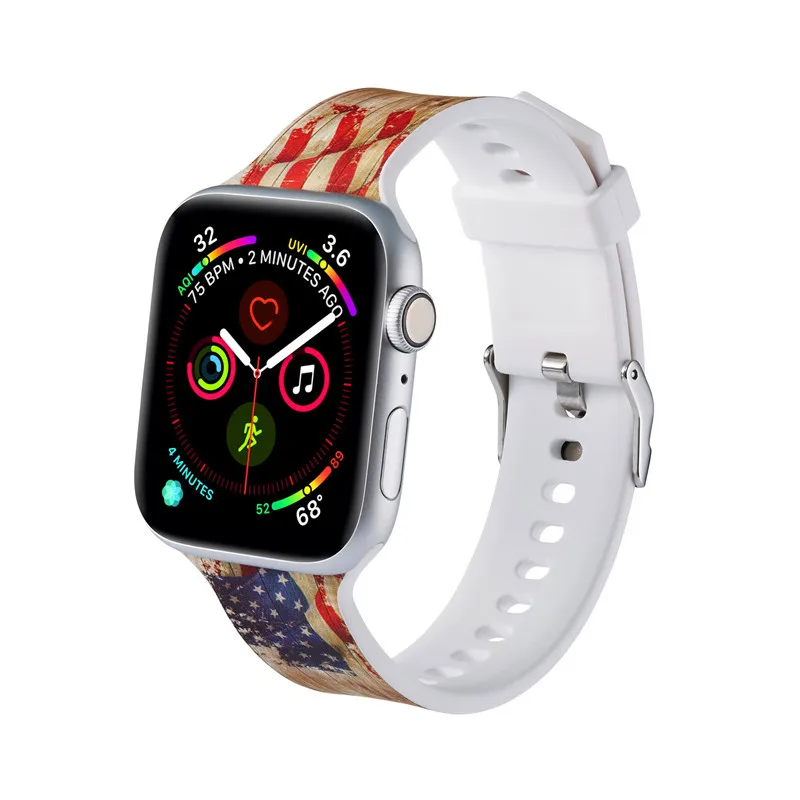 Силиконовый сменный ремешок для часов Apple Watch 4/2/1 браслета IWatch серии 44/42/40/38