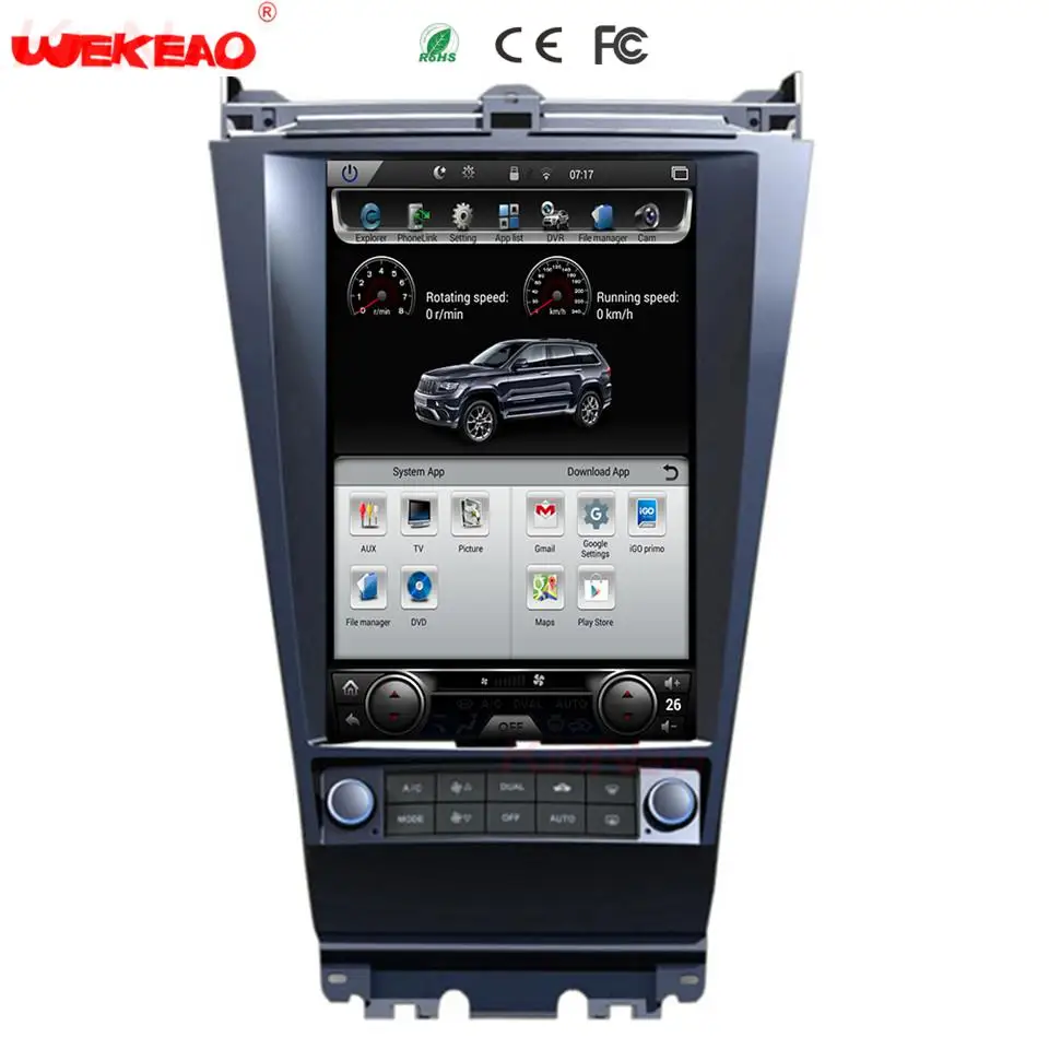 Wekeao 10 4 дюймов вертикальный Экран Тесла Стиль Мультимедиа Радио для Honda Accord 7 Android 6