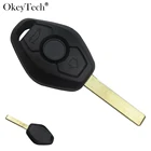 Okeytech 20 шт.лот высококачественный 3-кнопочный корпус дистанционного ключа 2 трека без слова для BMW 3 5 7 серии Z4 X3 X5 M5 325i E38 E39 E46