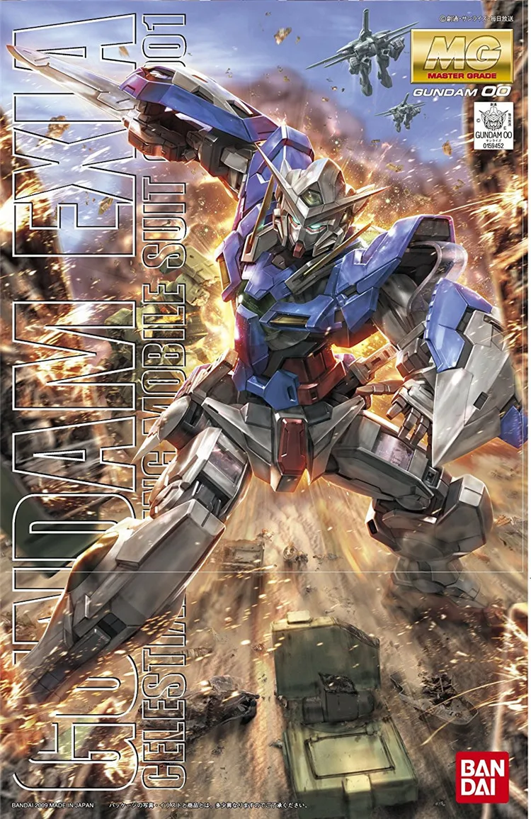 Bandai GUNDAM MG 1/100 GUNDAM EXIA мобильный костюм сборки модель Наборы фигурки пластмассовые игрушечные модели