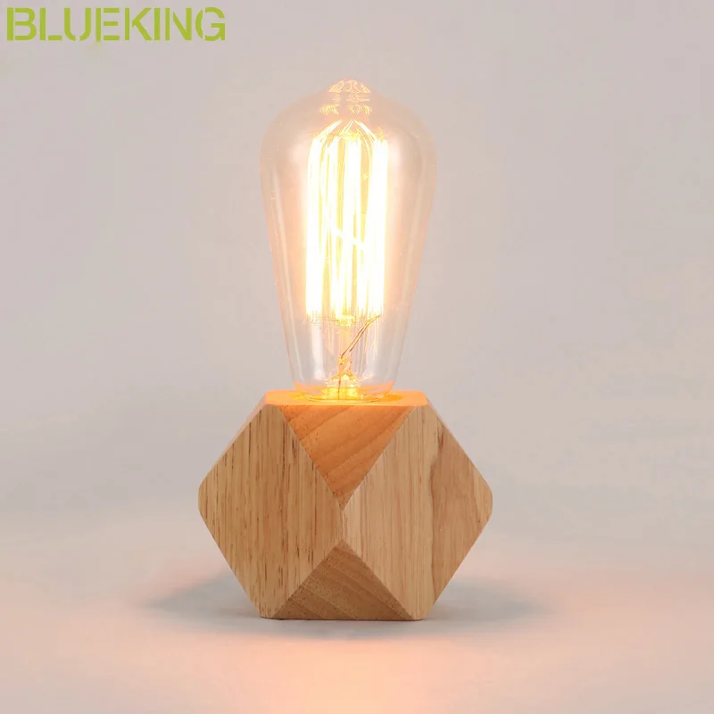 

Modern wood Table Lamp Led Book Lights Desk Night Light E27 Holder Mini Retro Bedside Lamp La Lamparas For Home Bedroom Decor