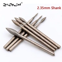 1pcs 2 35mm shank diameter polished diamond grinding needle carving tool spherical polishing head mounted points for rotary tool