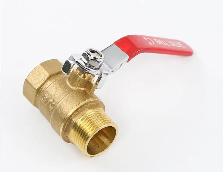 Уплотненный латунный большой внутренний и наружный медный шаровой клапан