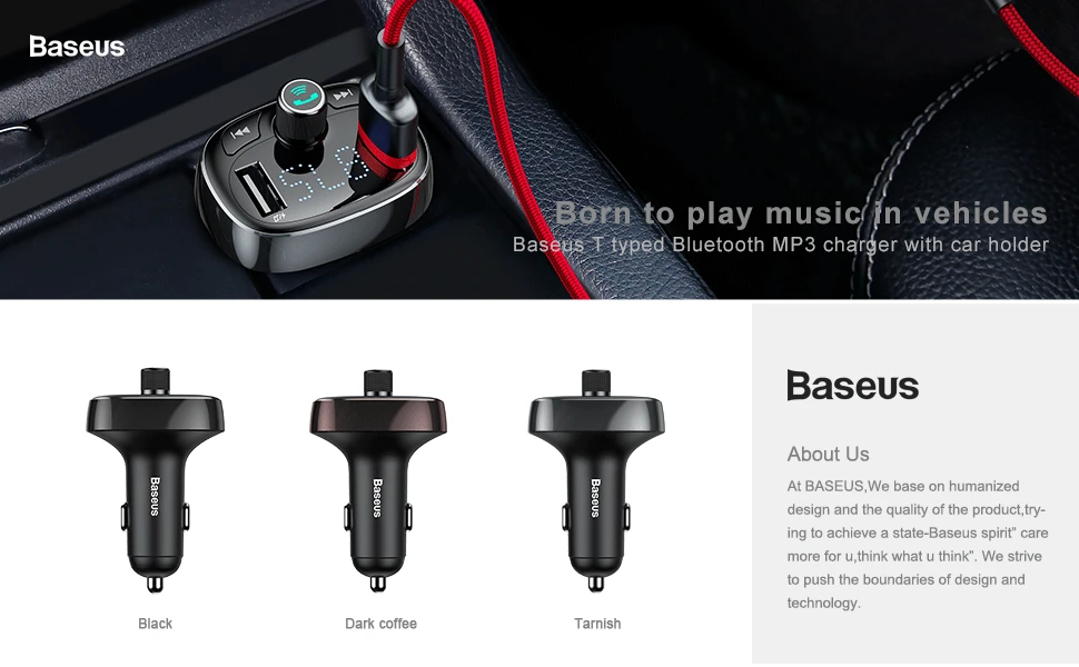 Baseus Bluetooth 4,2 автомобильное зарядное устройство комплект fm-передатчик Громкая связь аудио MP3 плеер 3.4A двойной USB Aux модулятор зарядное устройство для мобильного телефона