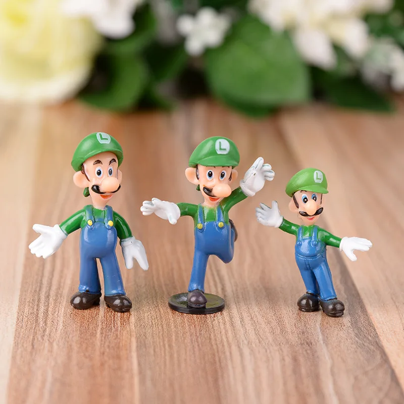 18pcs/set Super Mario Bros 3-5cm Mini Yoshi Dinosaur Figure toy Luigi Peach Koopa Toad PVC Action toys For Children | Игрушки и хобби