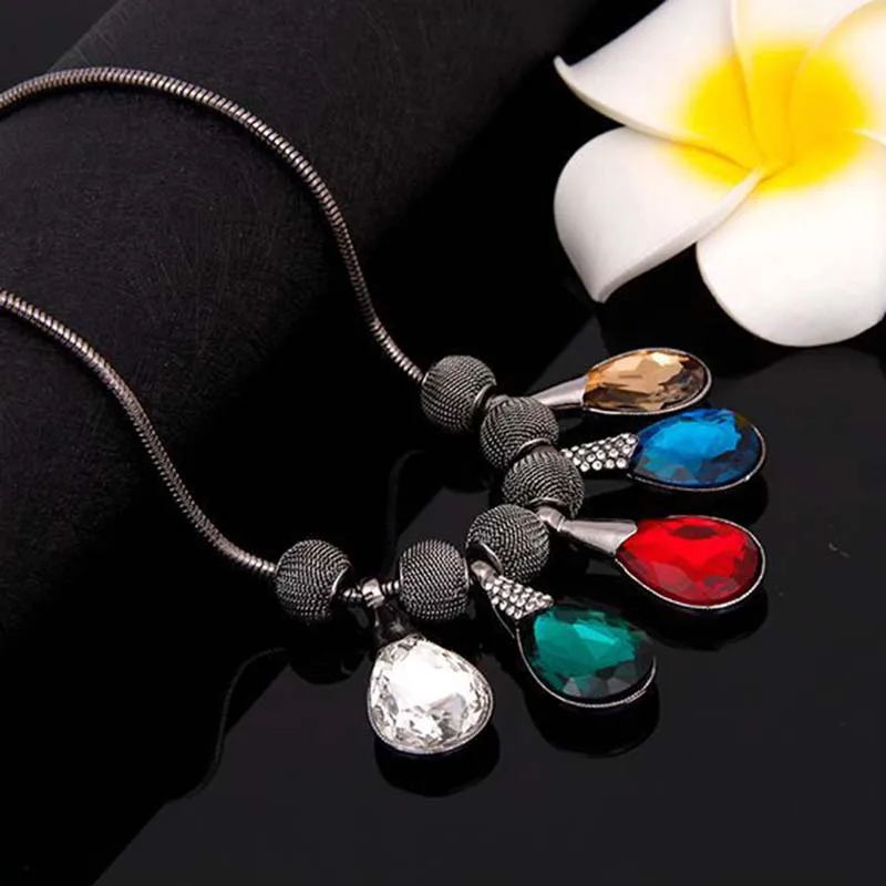 1 Piece Luxury Bright Crystal Rhinestone Choker Clavicle Statement Necklace Pendant Fashion Women Jewelry | Украшения и