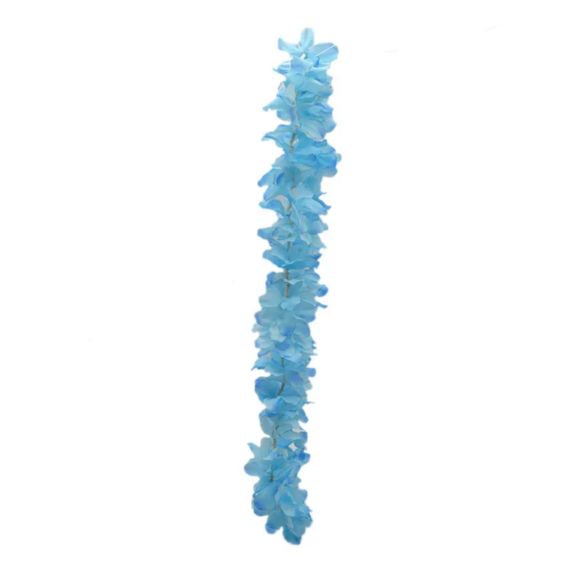 T05sky blue 1 м искусственная Цветочная лоза, орхидеи, цветочная гирлянда ручной работы, подвесная гирлянда, Свадебная вечеринка, для дома, на стену, сделай сам, украшения, товары для рукоделия - Цвет: T05sky blue