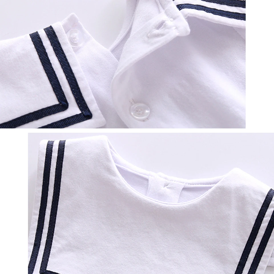 Детское платье комбинезоны хлопковые повседневные для новорожденных в морском