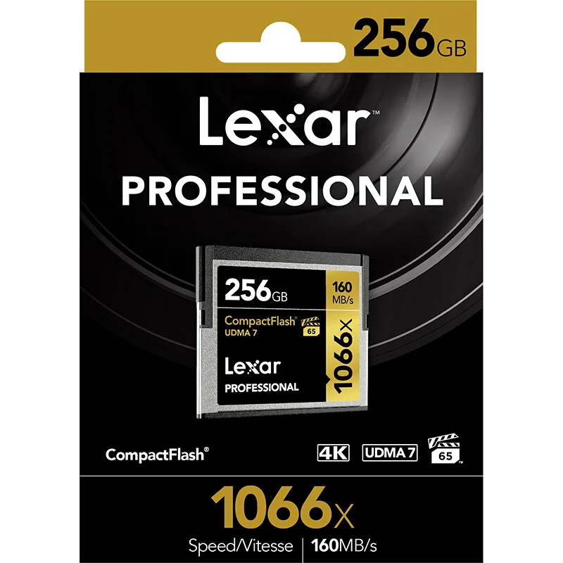 100% оригинальная карта Lexar CF 1066x флэш карты памяти 256 ГБ высокая скорость 160 МБ/с./с