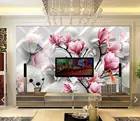 3D цветок магнолии печатная настенная фотобумага большой размер настенная бумага для гостиной настенный Декор Современная живопись Настенная бумага s