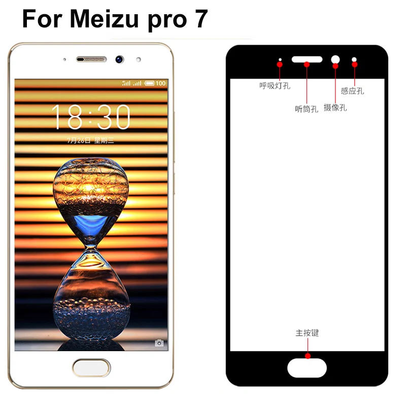 5 шт. ультратонкая защита экрана закаленное стекло для Mei zu Pro 7 Pro7 полная
