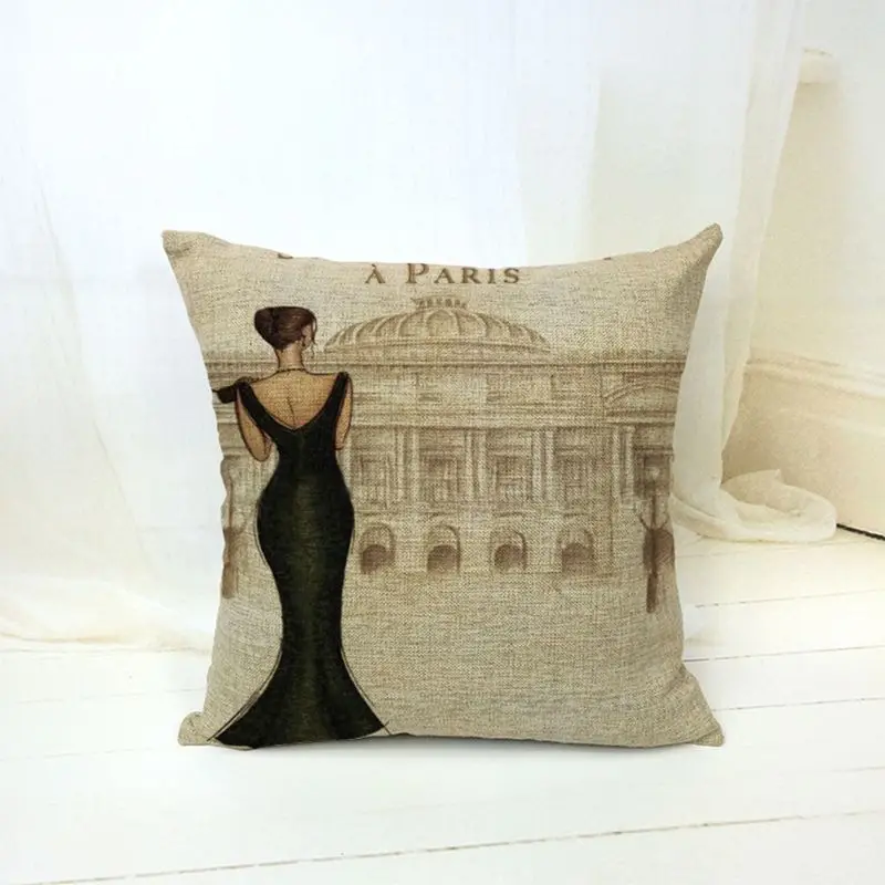 RUBY LOVE 45*45cm High Quality Evening Dress Lady Throw Pillow Case Cafe Home Decor Cushion Covers | Дом и сад
