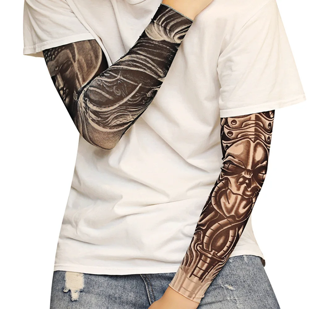 1 шт. велосипедные спортивные рукава с татуировками солнцезащитный блок УФ