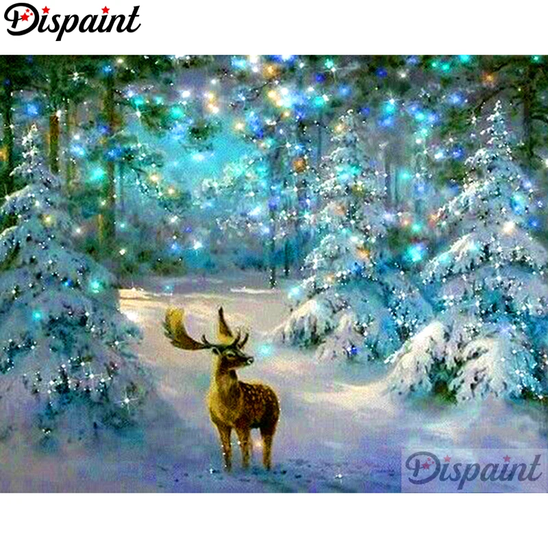 

Dispaint Square/Round Drill 5D DIY Diamond Painting "Animal deer" Embroidery Cross Stitch Full Rhinestone Decor A10575