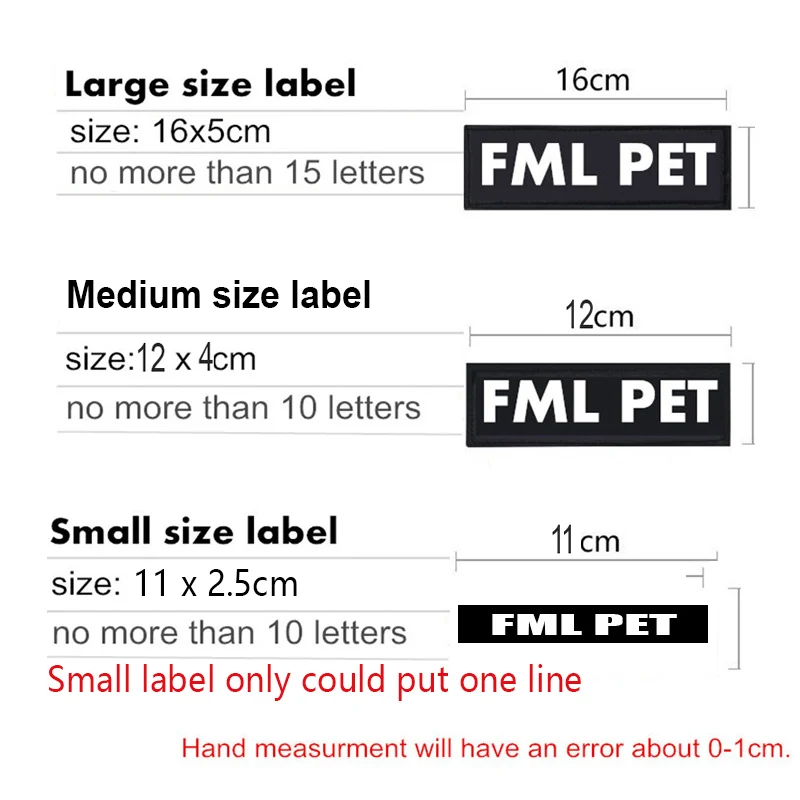 FML ПЭТ пользовательский id-теги наклейки для проводов ошейники для собак 2 шт удалены собака патч Индивидуальные персонализированные Собака название DIY логотип