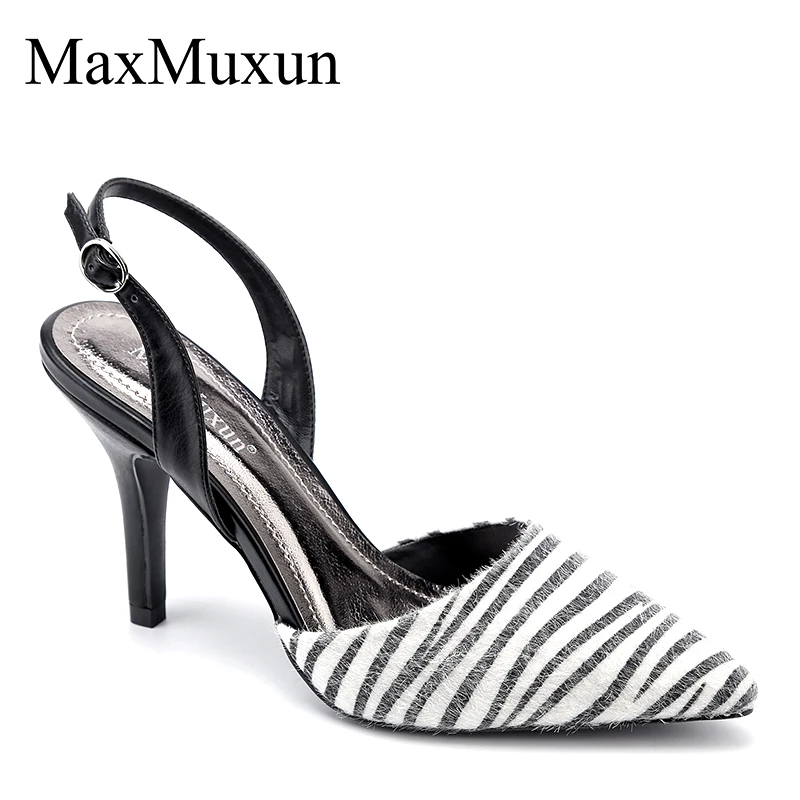 Женские Классические босоножки MaxMuxun летние элегантные вечерние туфли-лодочки на