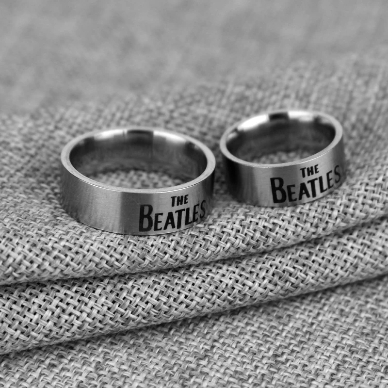 Группа The Beatles/WOW/человек Паук Логотип Кольцо Из Нержавеющей Стали Ювелирные