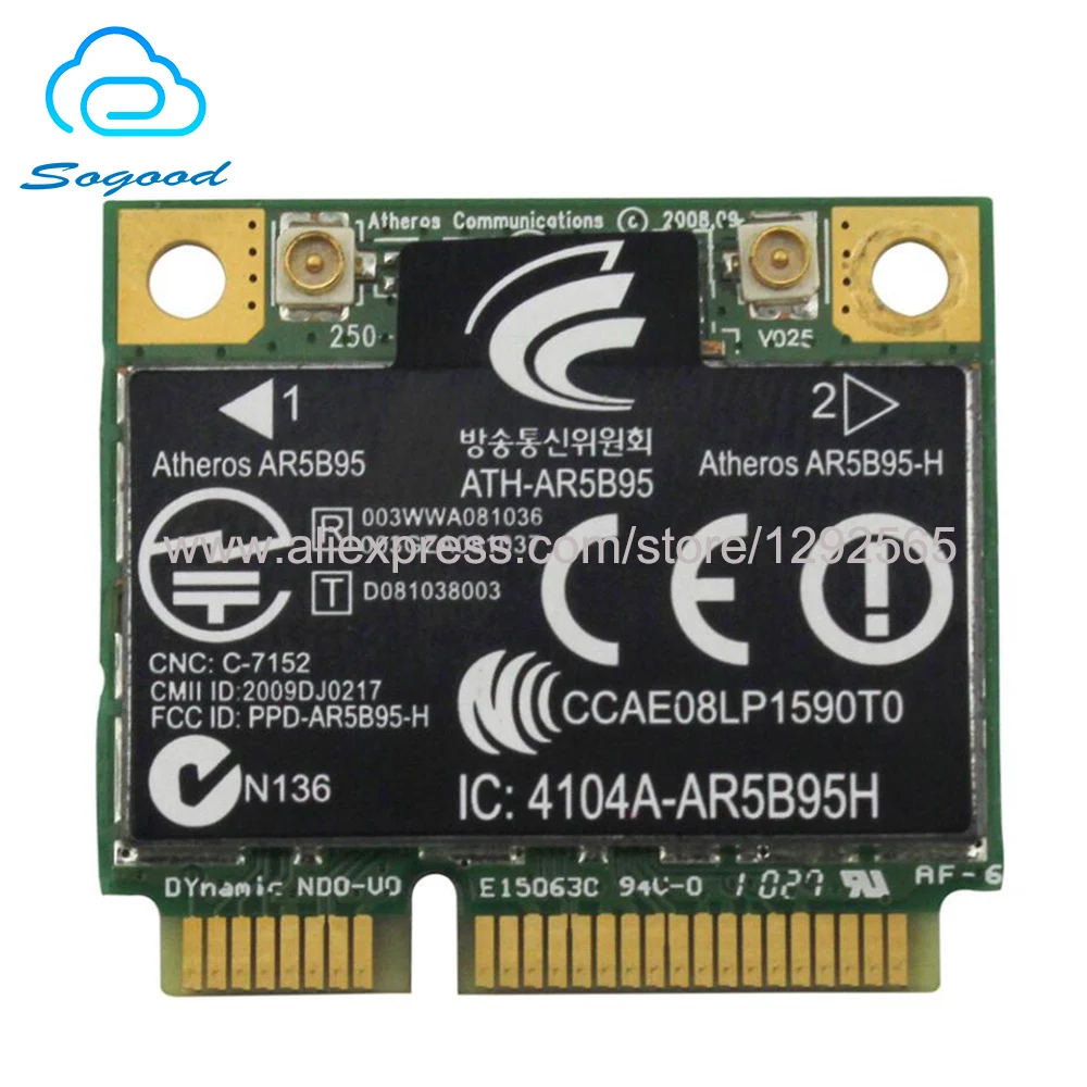 Половинная мини PCI Express Беспроводная LAN карта Atheros AR5B95 Ultra RT5390 для HP 4421S CQ42/CQ32/CQ56 G4 G6