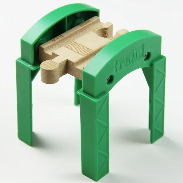 green TTC52 N-BRIDGE деревянный трек игрушка поезд сцена трек аксессуары Игрушка BRIO автомобиль грузовик локомотив двигатель железная дорога игрушки для детей - Цвет: green