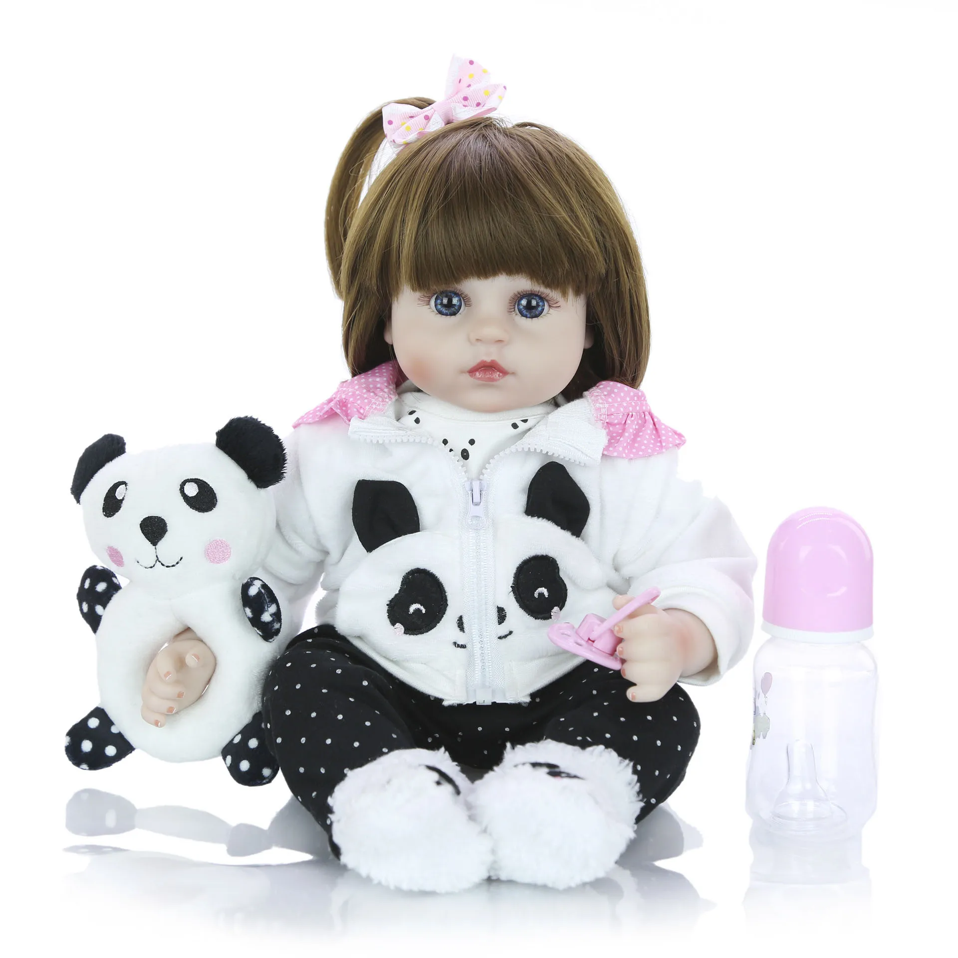 bebes reborn baby doll 2019 new DOLLMAI silicone babies dolls and Cartoon panda Infants clothes alive girls toy | Игрушки и хобби