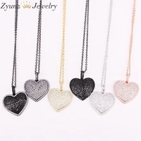 Mix Color Necklace 5 прядей ZYZ300-4015 полный инкрустированный цирконами в форме сердца винтажные ожерелья с подвеской аксессуары женские ювелирные изделия подарок - Окраска металла: Mix Color Necklace