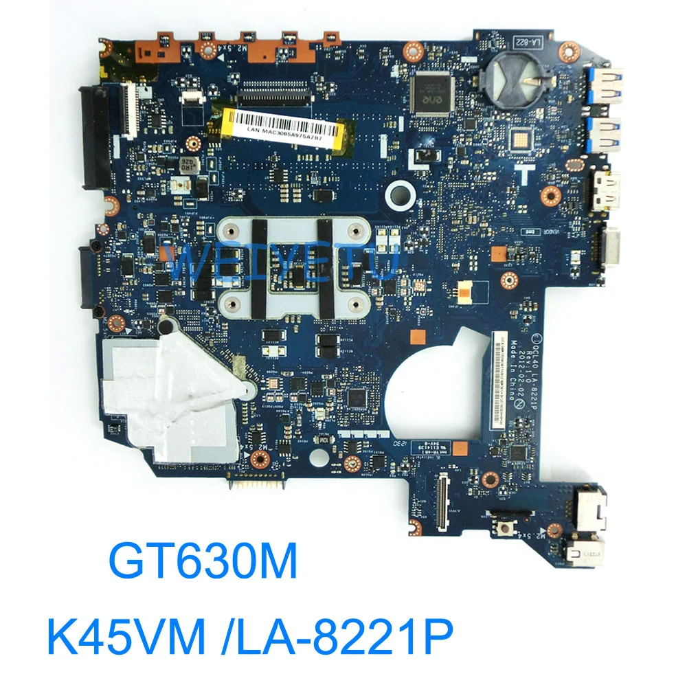 K45VM QCL40 LA-8221P GT630M 2G материнская плата для ASUS A45V A45VD K45VD K45VJ K45VS ноутбука 100% полностью