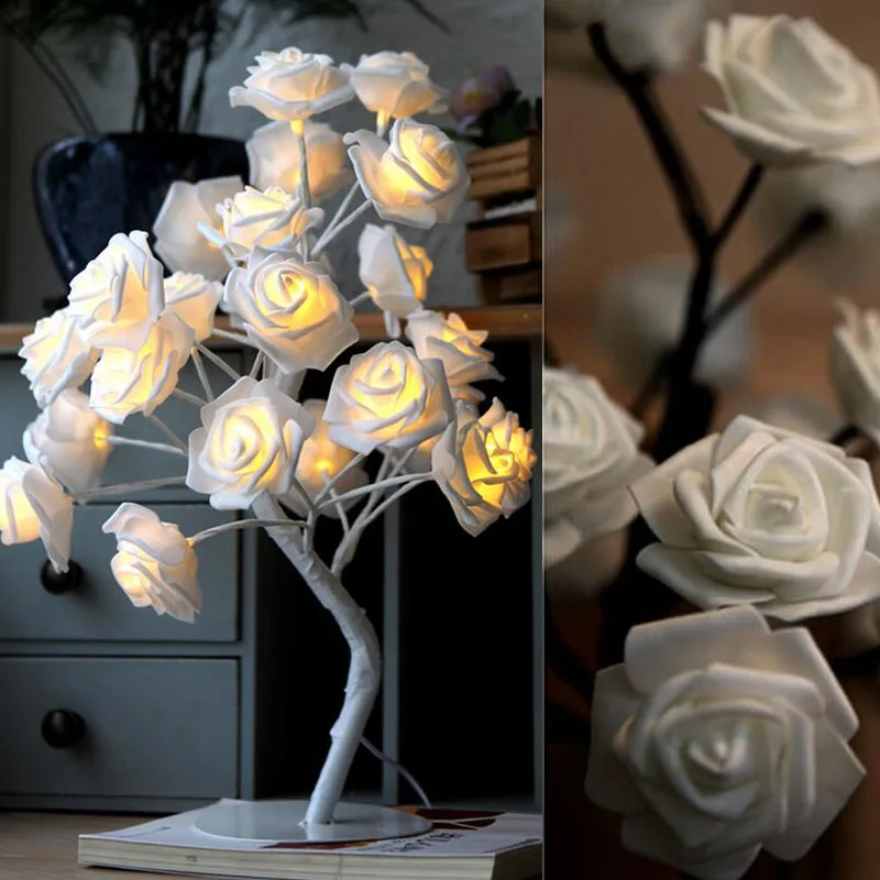 События вечеринки розовое дерево светодио дный светодиодные гирлянды огни