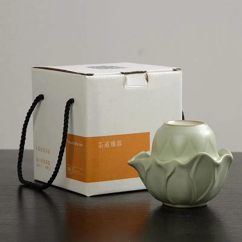1 box package Керамическая посуда кофейные чайные сервизы Керамика чайник GaiWan чайная чашка из фарфора Портативный путешествия китайский чайный набор кунг-фу - Цвет: 1 box package
