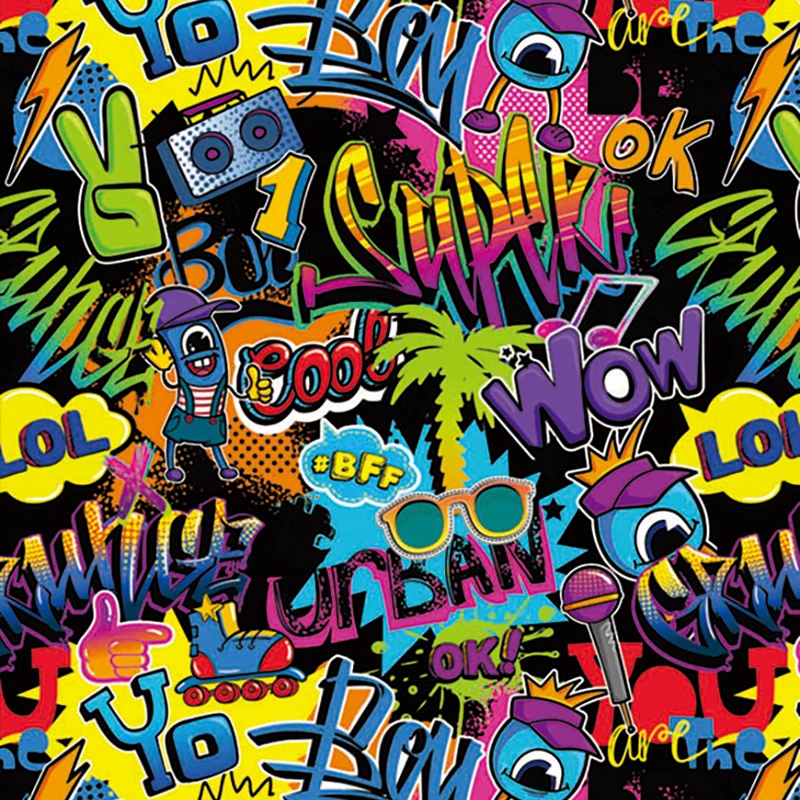 MOCSICKAGraffiti Wall Photo Background Backdrops 80s Birthday 90's Hip Hop Backdrop for Photography Theme Party G-428 | Электроника