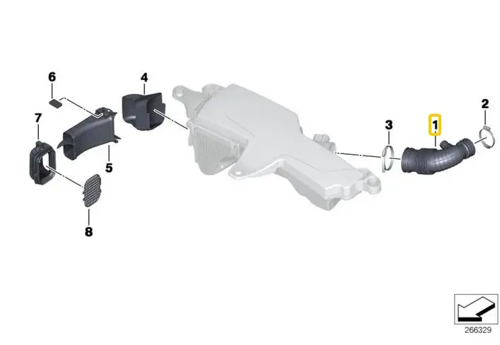 1 шт. воздуховод фильтрованная труба для BMW F20 F21 F30 114i 116i 118i 316i 320i N13 13717597586|Деталь