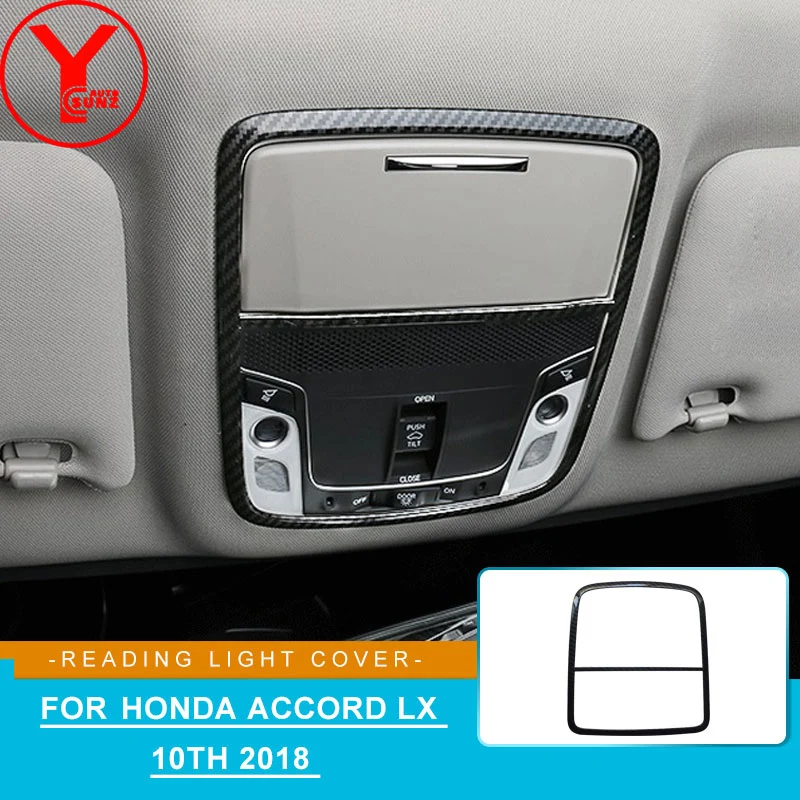 Карбоновая крыша для чтения огней Крышка honda accord LX 10 2018 детали интерьера