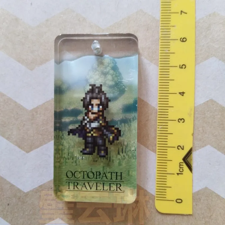 Игры Octopath Traveler акриловые игрушки Рисунок Двусторонняя брелок для ключей OLBERIC