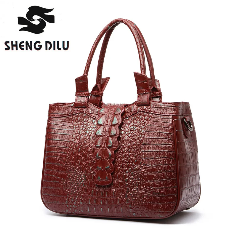 Shengdilu Натуральная кожа Сумка Женский Теплые сумки женщины плеча Large Crossbody