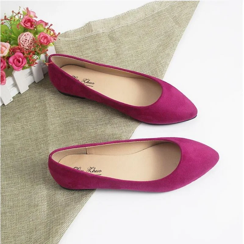 Free Shipping 2021 New Arrival Spring and Autumn Women's Loafers Pointed Toe Women Flat Heel Shoes Boat Shoes Casual